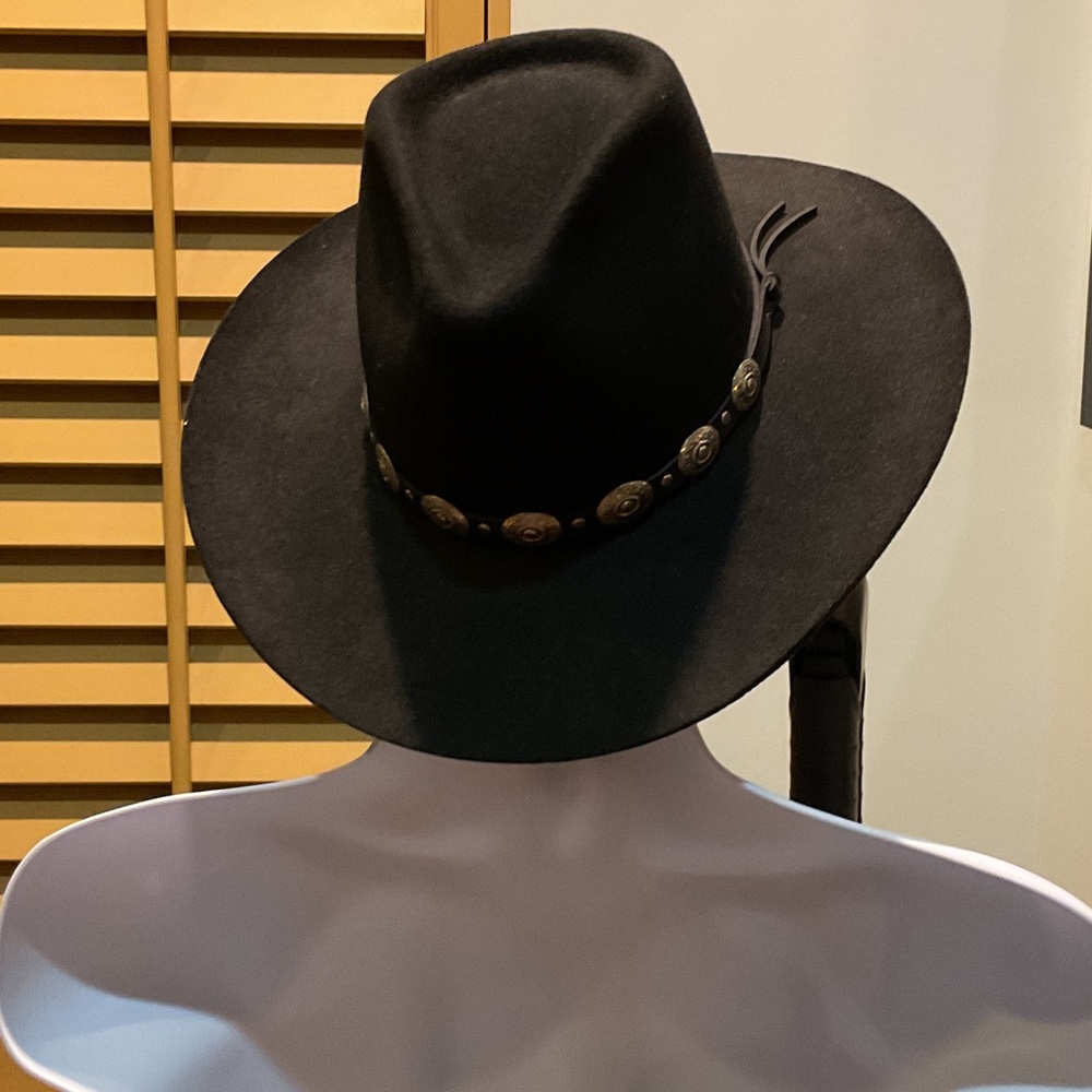 Stallion by Stetson Black Western Cowboy Hat with Concho Band